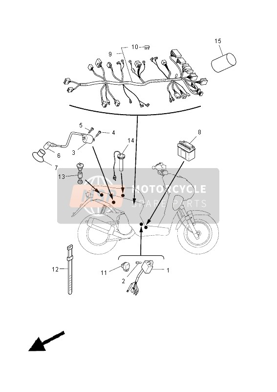 Yamaha EW50N 2014 Electrical 2 for a 2014 Yamaha EW50N